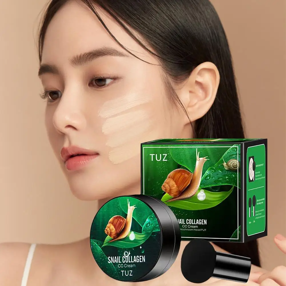 Mushroom Cc Cream Snail Collagen Air Cushion Face Beauty Concealer Cosmetic And Moisturizing Base Nourishing Makeup P9s2 - Image 2