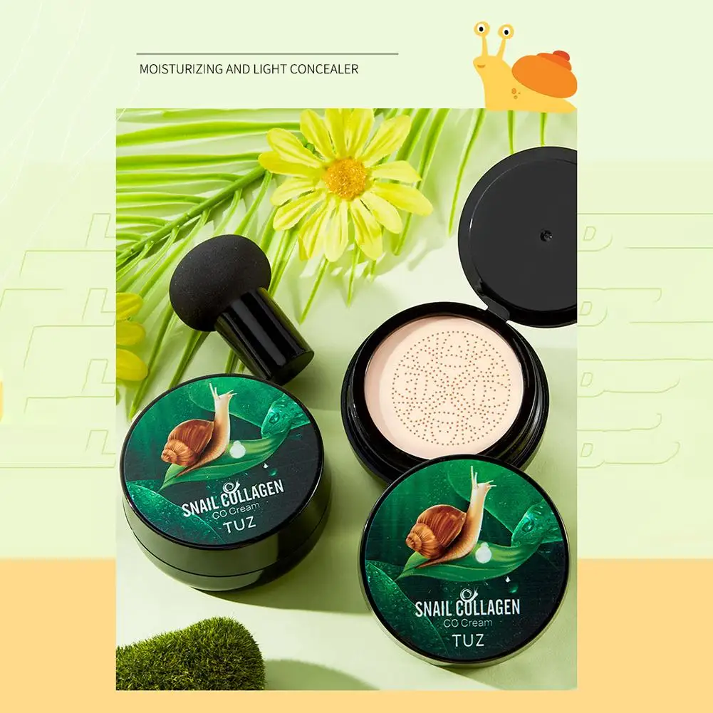 Mushroom Cc Cream Snail Collagen Air Cushion Face Beauty Concealer Cosmetic And Moisturizing Base Nourishing Makeup P9s2 - Image 6