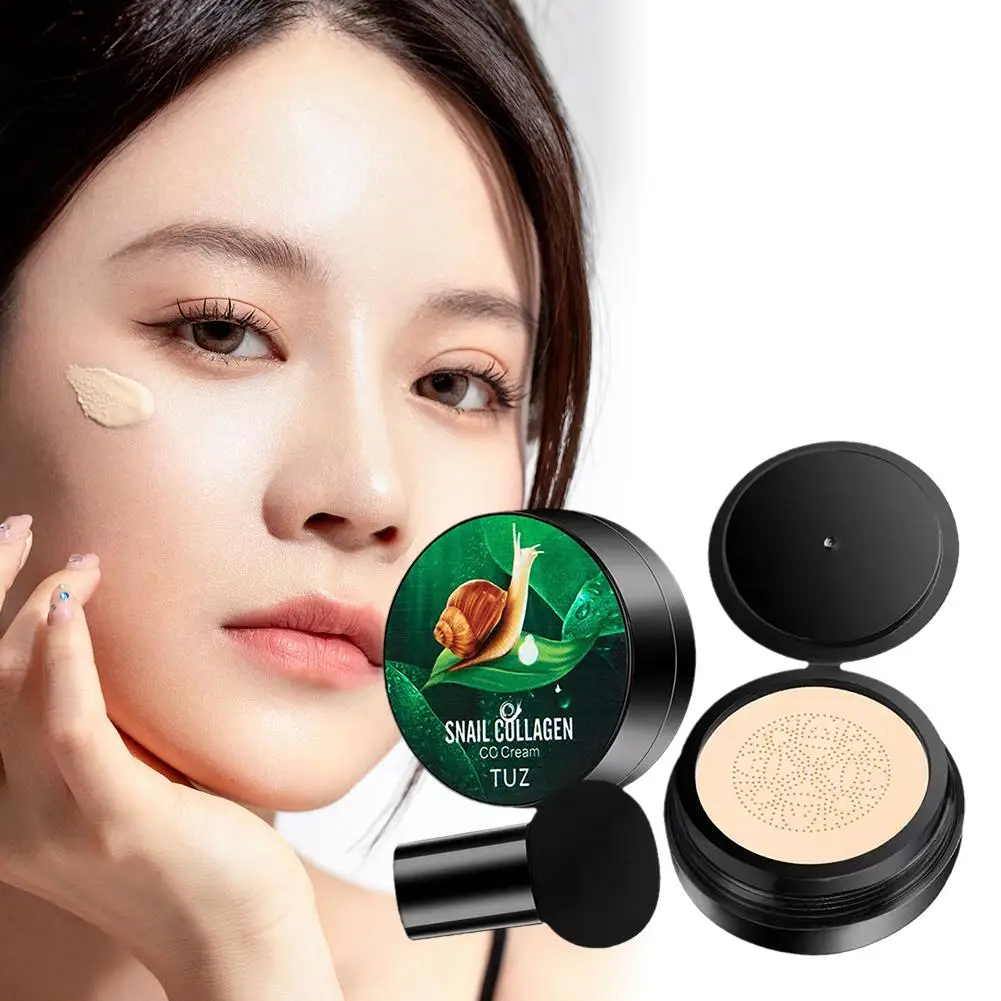 Mushroom Cc Cream Snail Collagen Air Cushion Face Beauty Concealer Cosmetic And Moisturizing Base Nourishing Makeup P9s2 - Image 3