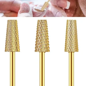 Nail Drill Bits 3/32'' - Small Barrel Carbide Bit for Professional Finish, Gently Remove, Buff & Polish Gel Nails, Nail Art Ped