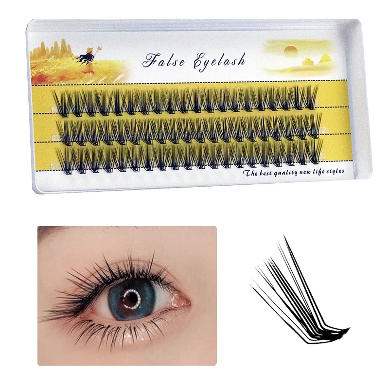 New 20D L Curl Eyelash Cluster Russia 3D Natural Individual False Eyelashes 1 Box/60 Bunches Mink Lashes Extension Makeup Tools - Image 3