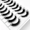 New 3D mink false eyelash 10 pairs of eyelashes makeup soft fluffy thick hand rolled mink false eyeliner false eyelashes natural