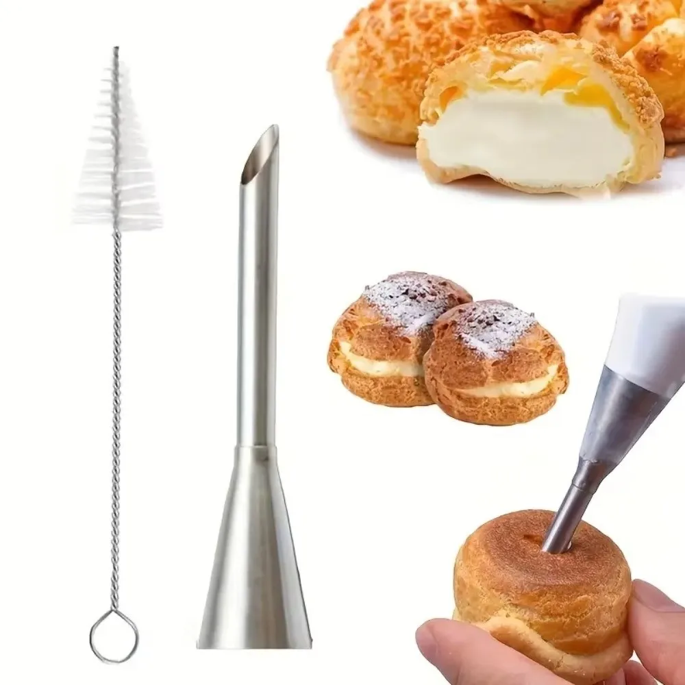 New Stainless Steel Puff Pastry Nozzle Cake Decorating Baking Tool Cake Decorating Tips Cream Icing Nozzle Cookie Cream - Image 3