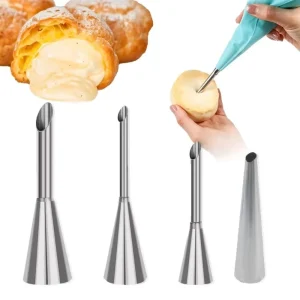 New Stainless Steel Puff Pastry Nozzle Cake Decorating Baking Tool Cake Decorating Tips Cream Icing Nozzle Cookie Cream