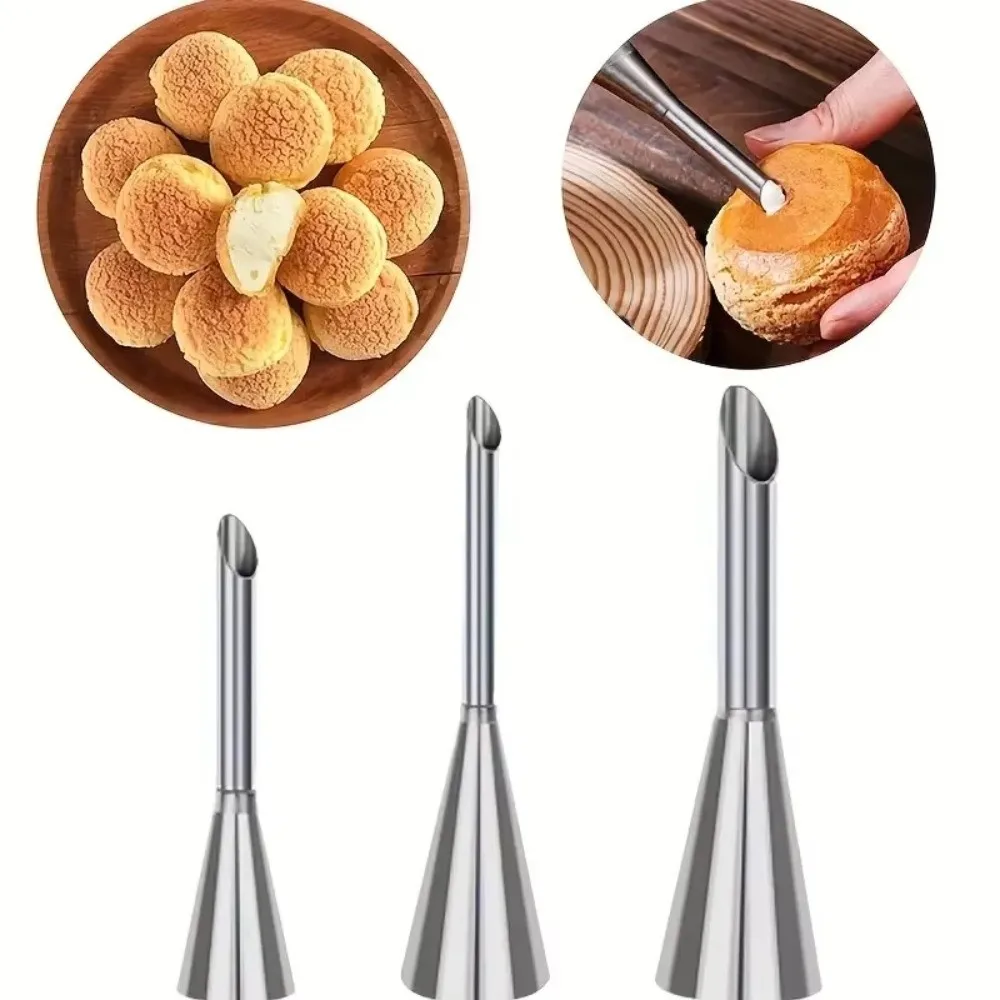 New Stainless Steel Puff Pastry Nozzle Cake Decorating Baking Tool Cake Decorating Tips Cream Icing Nozzle Cookie Cream - Image 5