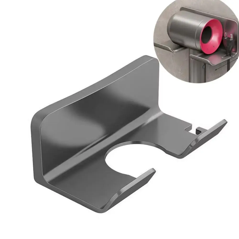 New Wall Mounted Hair Dryer Holder Non Perforated Self-adhesive Hair Dryer Rack Universal Bathroom Storage Rack - Image 4