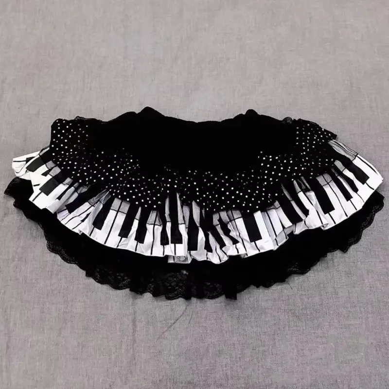 Piano Printed Sleeveless Vest Crop Tops Y2k Mini Skirts Women American Vintage Japanese Subculture Summer Streetwear - Image 6