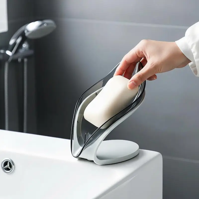 Portable Leaf Shape Soap Dish Non-slip Drainable Sponge Storage Box Soap Holder for Travel Camping Use - Image 6