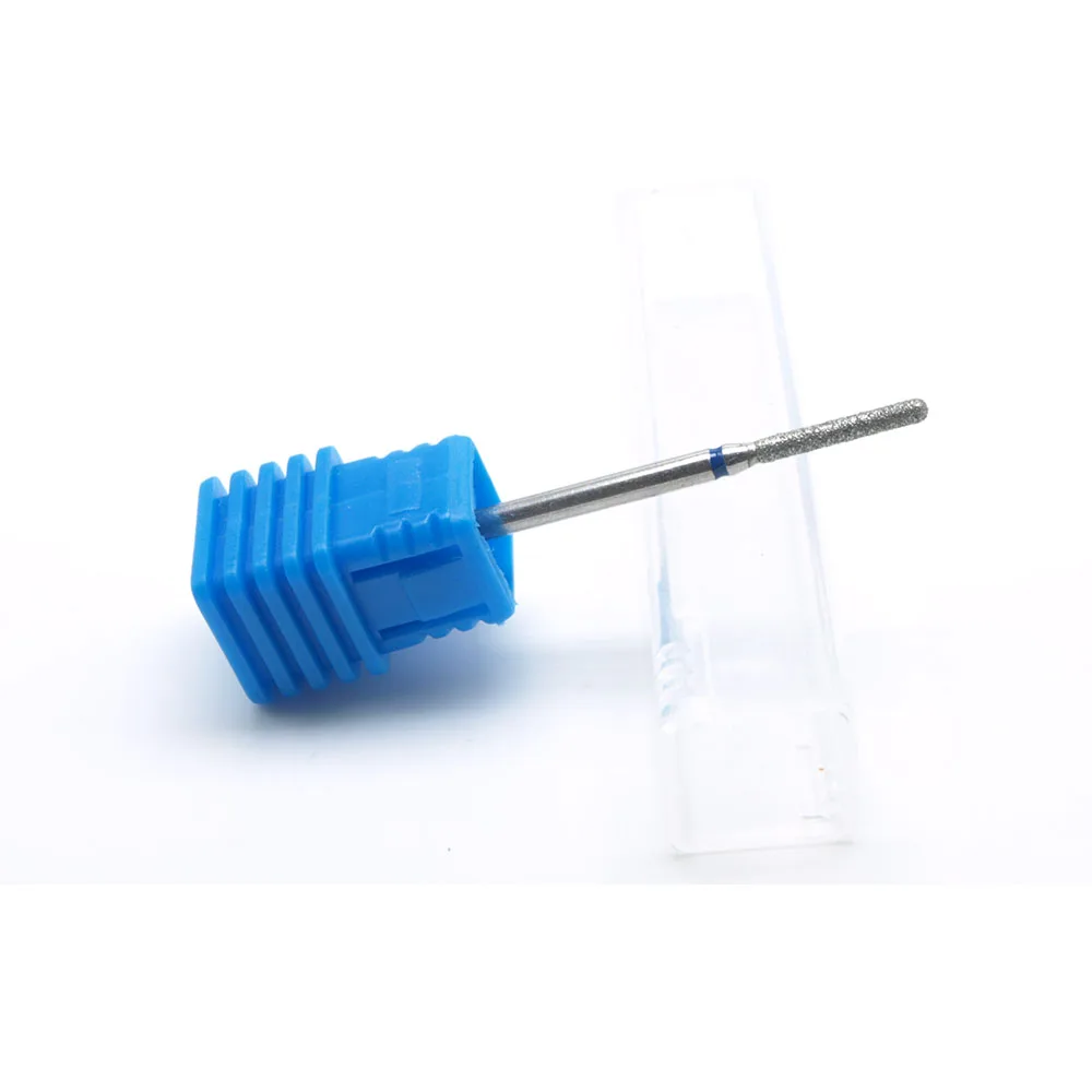Professional Diamond Nail Drill Bit – Round Top Barrel, Blue Medium Grit, Stainless Steel Shank for Nail Prep & Shaping - Image 2