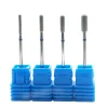 Professional Diamond Nail Drill Bit – Round Top Barrel, Blue Medium Grit, Stainless Steel Shank for Nail Prep & Shaping