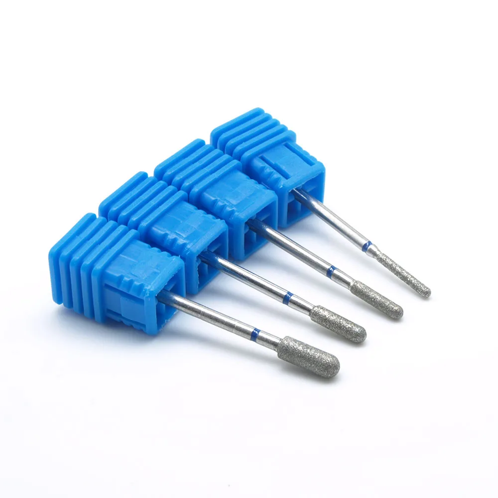 Professional Diamond Nail Drill Bit – Round Top Barrel, Blue Medium Grit, Stainless Steel Shank for Nail Prep & Shaping - Image 5