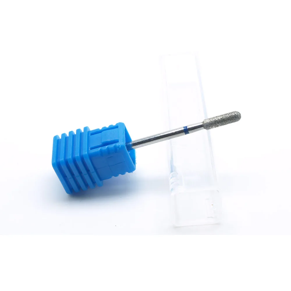 Professional Diamond Nail Drill Bit – Round Top Barrel, Blue Medium Grit, Stainless Steel Shank for Nail Prep & Shaping - Image 4