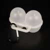 Protective Two Compartment Outdoor Egg Box Shockproof Portable Egg Holder Drop Resistant Transparent Egg Storage Box Picnic