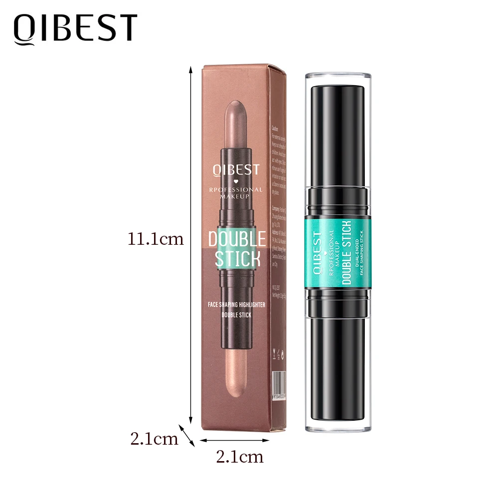 QIBEST Highlighting&Bronzer Stick Face Brightening Blusher Rouge Concealer Pen Long Lasting Highlight Contouring Blush Makeup - Image 6
