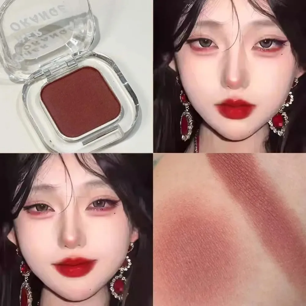 Red Brown Eyeshadow Palette Multifunctional Makeup Palette Silky Matte Coral Red Eyeliner Silkworm Lower Shadow Eyeliner Makeup - Image 4