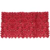 Red artificial flower privacy fence rolling wall landscape fence, screen outdoor garden backyard balcony fence.