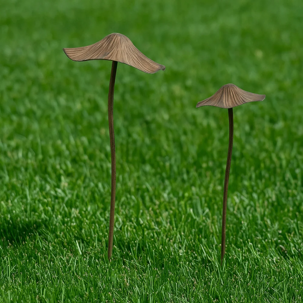 Retro Garden Decoration Metal Rusty Mushroom Halloween Decoration Metal Rusty Mushroom Plaque Mushroom Decoration Garden