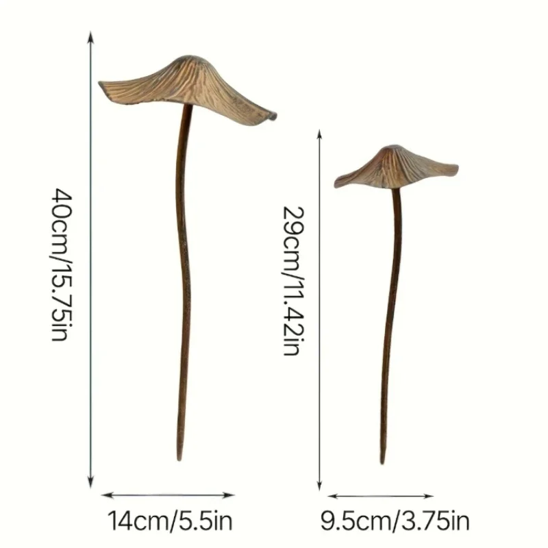Retro Metal Rusty Mushroom Garden Decoration Set Outdoor Rusty Mushroom Plaque For Lawn Garden Decoration Halloween Decoration - Image 6