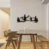 Rustic Evergreen Forest Mountain Metal Wall Art Wall Hanging Decor for Kids Room Farmhouse Theme Christmas Gift Ornament