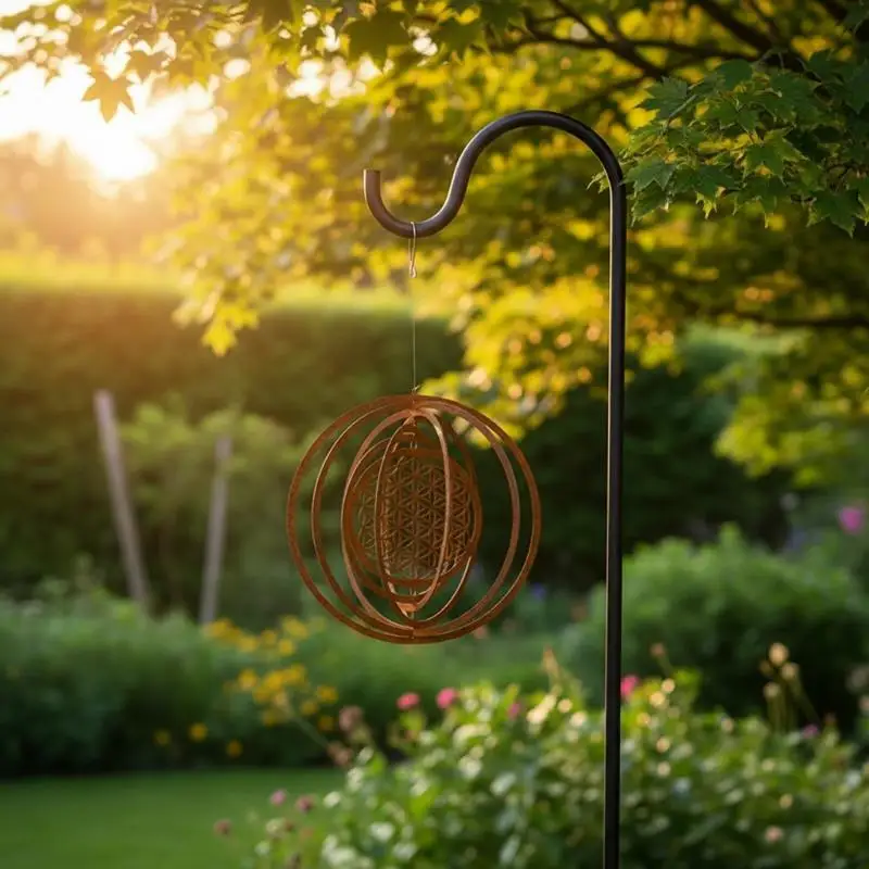 Rustic Style 1Pcs Metal Spiral Weather Vane Handicraft for Outdoor Garden House Farm Hanging Decoration - Image 2