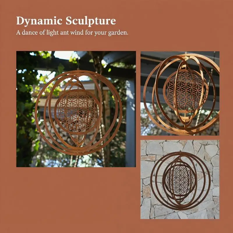 Rustic Style 1Pcs Metal Spiral Weather Vane Handicraft for Outdoor Garden House Farm Hanging Decoration - Image 6