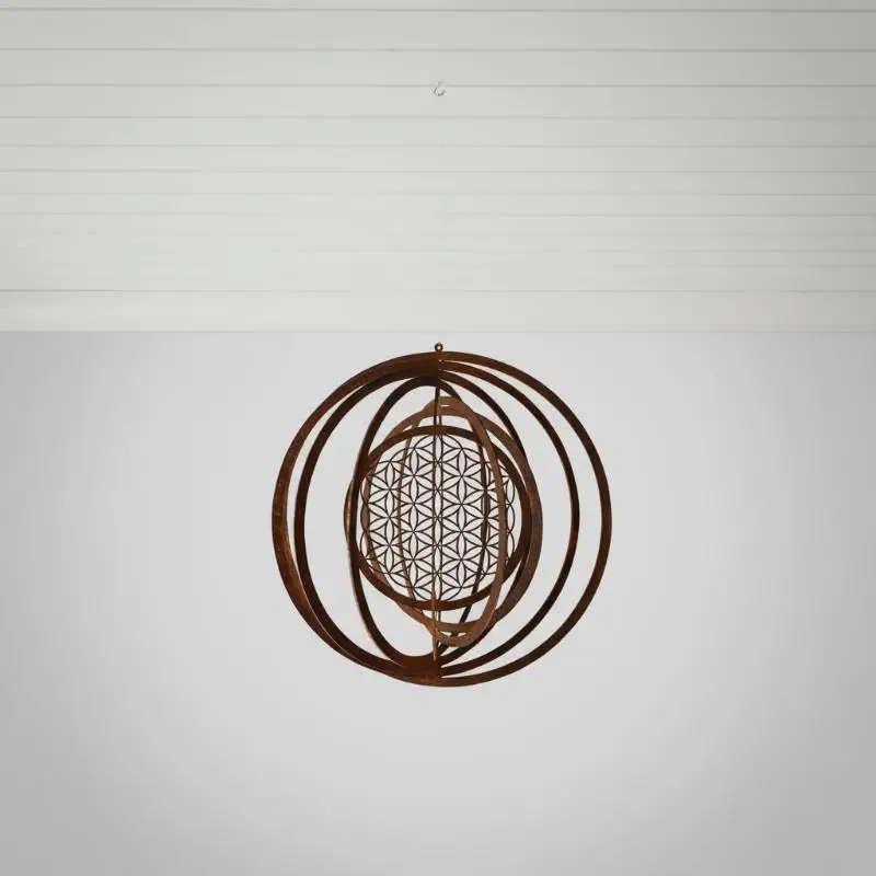 Rustic Style 1Pcs Metal Spiral Weather Vane Handicraft for Outdoor Garden House Farm Hanging Decoration