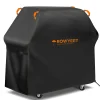 [Ry-210 Orange Line Bbq Cover] Rowyeet Outdoor Bbq Grill Cover, Waterproof and Uv-Resistant Gas Grill Cover, with Adjustable Hem, Suitable for Brands Such as Weber, Nexgrill, Expert Grill.