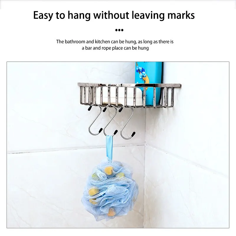 S Shaped Hooks Multifunctional Stainless Steel Hanging Hook Hanger For Kitchen Bar Bathroom Bedroom Storage Tool - Image 4