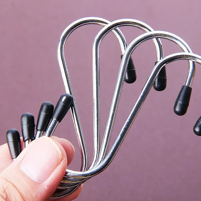 S Shaped Hooks Multifunctional Stainless Steel Hanging Hook Hanger For Kitchen Bar Bathroom Bedroom Storage Tool - Image 5
