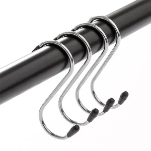 S Shaped Hooks Multifunctional Stainless Steel Hanging Hook Hanger For Kitchen Bar Bathroom Bedroom Storage Tool