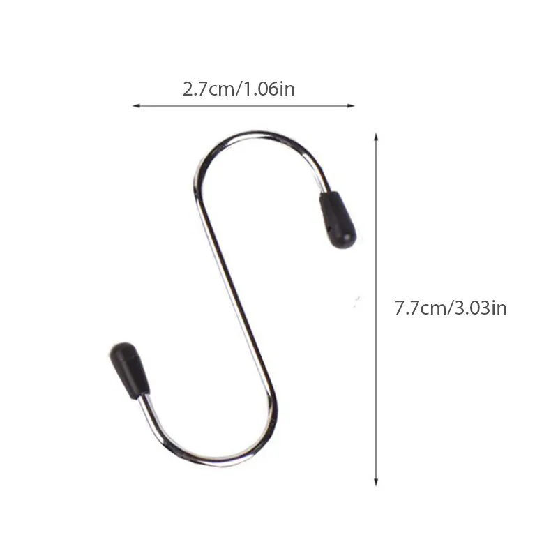 S Shaped Hooks Multifunctional Stainless Steel Hanging Hook Hanger For Kitchen Bar Bathroom Bedroom Storage Tool - Image 6