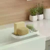Self Draining Soap Holder With Rustproof Stainless Steel Rack Drain Tray Perfect For Bathroom Kitchen Countertop