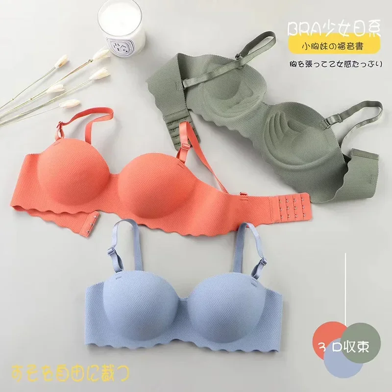 Sexy Bras for Women Push Up Bra Seamless Underwear Solid Wireless Sports Bra One-pieces Gather Convertible Straps Brassiere - Image 4
