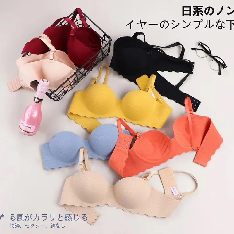 Sexy Bras for Women Push Up Bra Seamless Underwear Solid Wireless Sports Bra One-pieces Gather Convertible Straps Brassiere