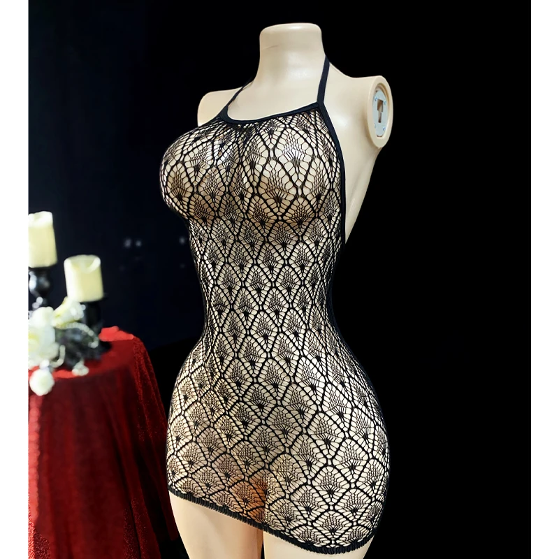 Sexy Women Fishnet Hollow Out Cover Up Dress See Through Bodycon Beach Swimwear Summer Style - Image 3