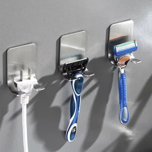 Shelf Razor Stand Wall Razor Holder Bathroom Shower Razor Blade Holder Man Shaver Holder For Bathroom Hook Hanger Shaving Holder