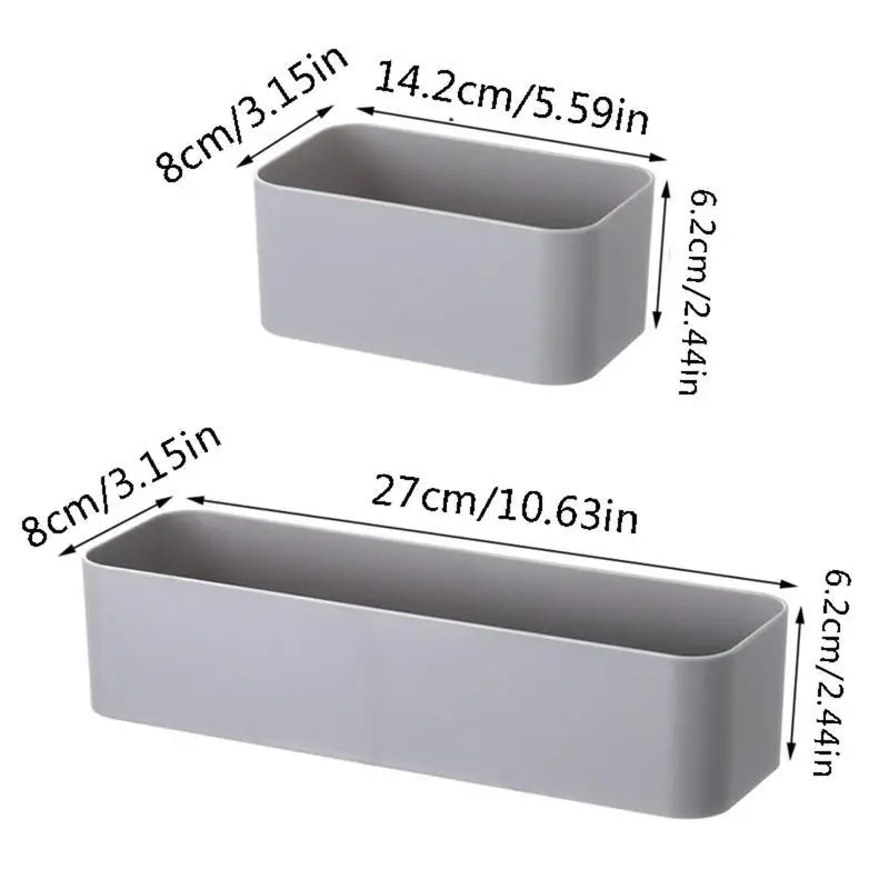 Shelf Remote Supplies Cosmetic Storage Bathroom Wall Storage Home Box Adhesive Wall Mounted Control Organizer Case Holder Rack - Image 5