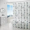Simple Small Square Bathroom Shower Curtain Bathroom Partition Curtain Waterproof PEVA Material Quick Dry Scrub Light Opaque