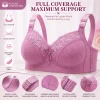 Skin Black Wireless Bra Plus Size 36-44 Adjustable Belt Push Up Bra Thin Cup Breast Support Full Figure Bra Middle-aged Woman