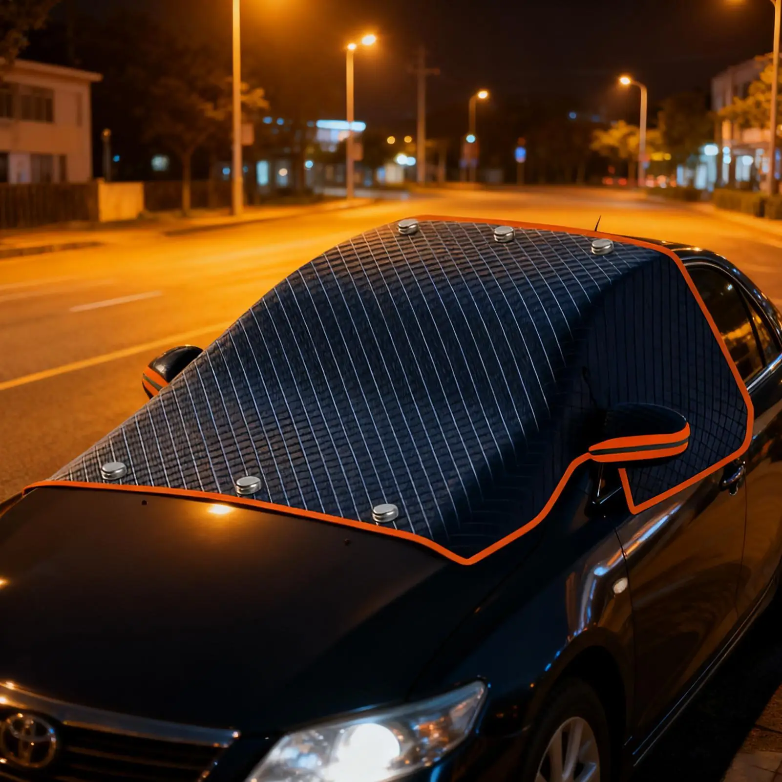 Snow Cover for Car Windshield Reflective Protector with Storage Bag Snow Cover Protector for Frost Indoor Outdoor SUVs - Image 4