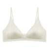 Soft Sweet Thin Satin Wireless Deep V Bra Shockproof Anti-sagging Push Up Underwear Traceless Lingerie Brassiere for Women Sport