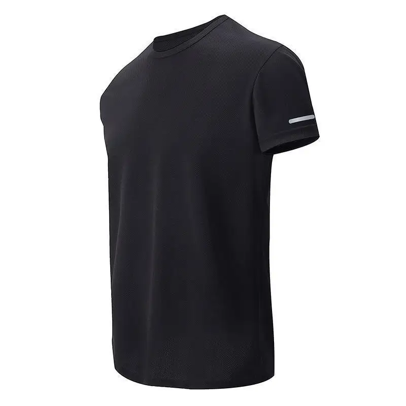 Solid Color Quick Drying Breathable Sports T-shirt For Men Running Basketball Football Training Fitness Short Sleeve T Shirt Man - Image 3