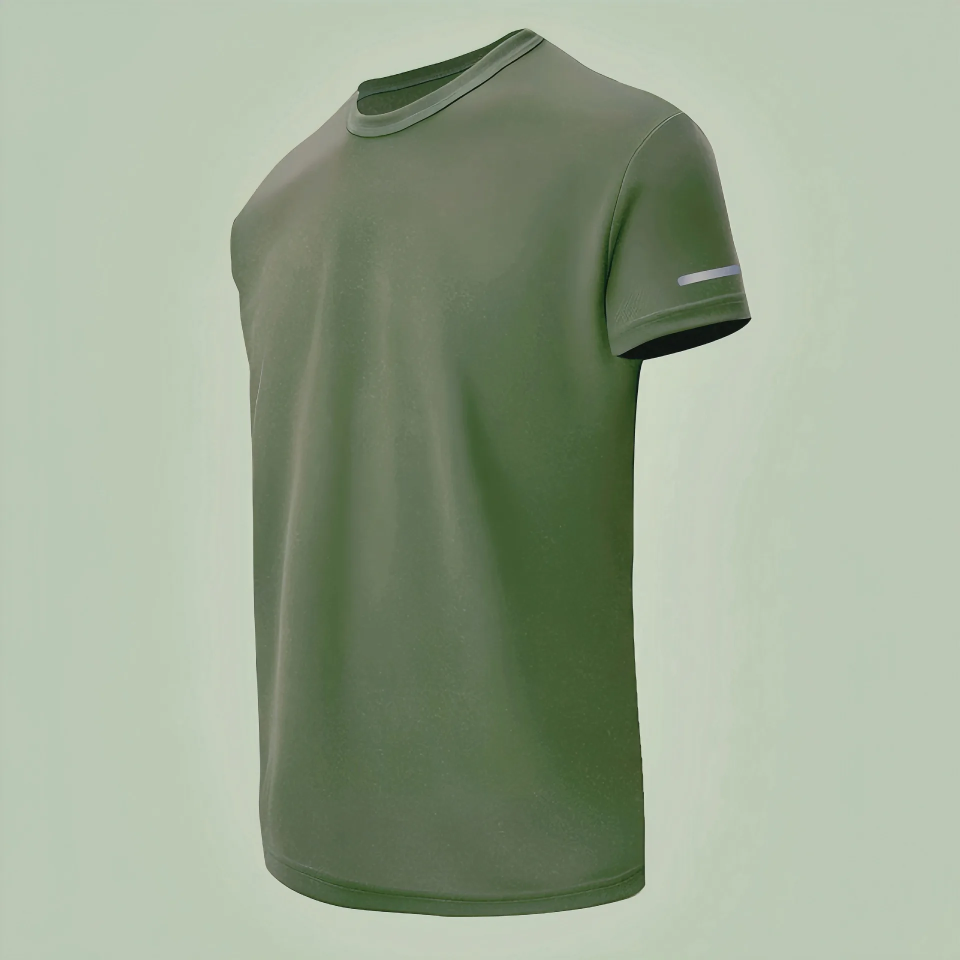 Solid Color Quick Drying Breathable Sports T-shirt For Men Running Basketball Football Training Fitness Short Sleeve T Shirt Man - Image 4