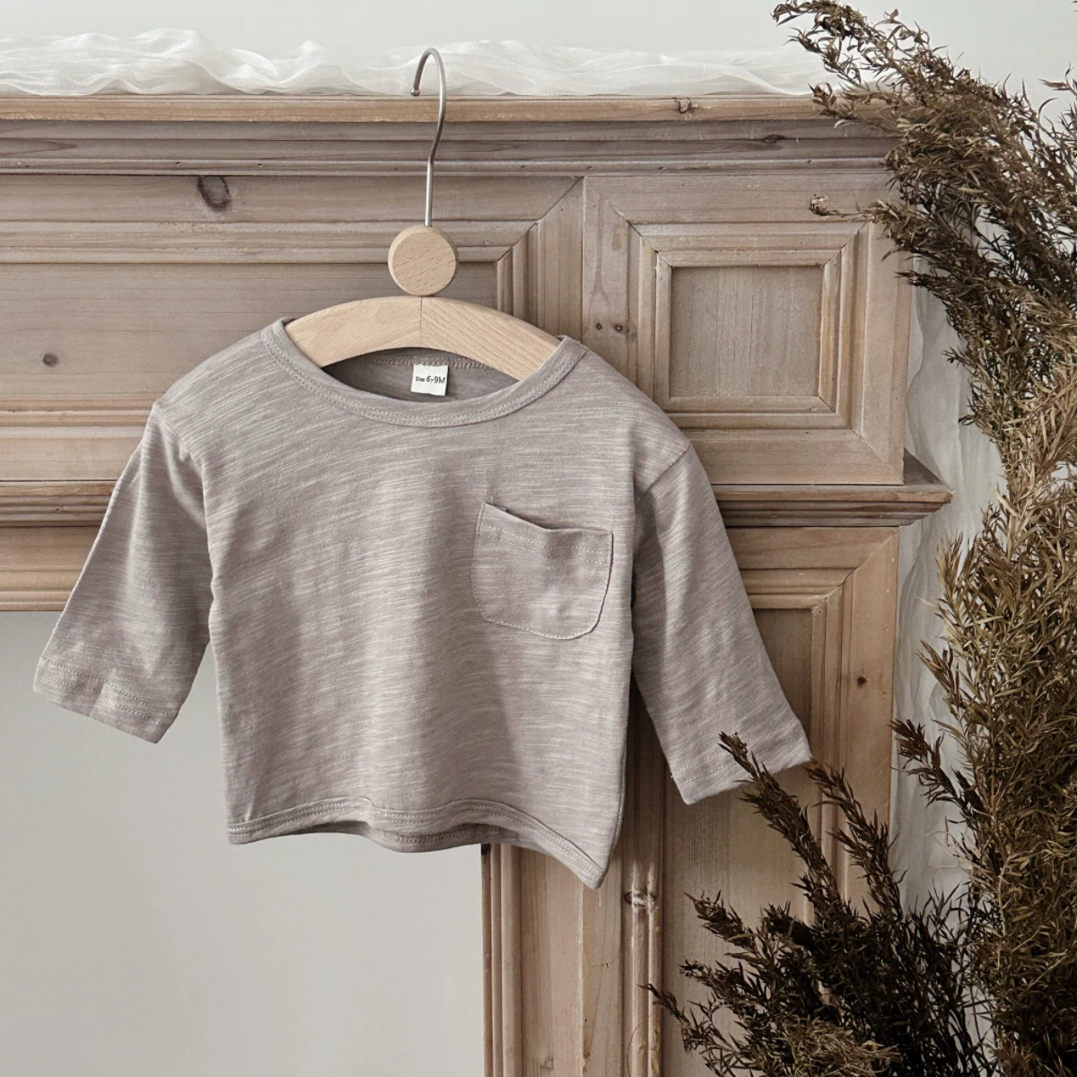 Spring/Autumn Baby T-shirt Pure Cotton Infant Girls Solid Color Tee Loose Thin Comfortable Toddler Cothes Boys Tops 0-3Y - Image 5