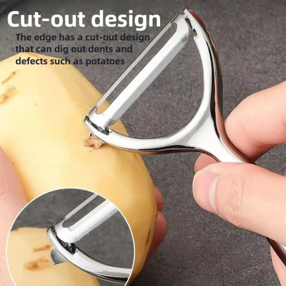 Stainless Steel Fruit Vegetable Peeler with Potato Eye Remover Multi Functional Kitchen Tool for Peeling Various Vegetables - Image 2