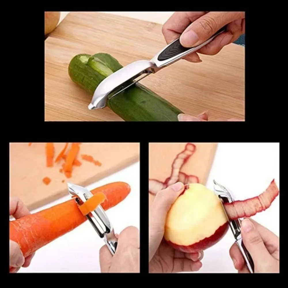 Stainless Steel Fruit Vegetable Peeler with Potato Eye Remover Multi Functional Kitchen Tool for Peeling Various Vegetables - Image 5