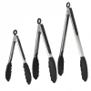 Stainless Steel Kitchen Tongs with Silicone Tips 7/9/12Inch Food Silicone Tongs for Meat BBQ Salad Bread Frying Serving Baking