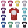 Sublimation Blank Tiedye T Shirts Fashion Tye Die Tee Tops Polyester Short-Sleeve Tshirt For DIY Heat Transfer Print Logo Image