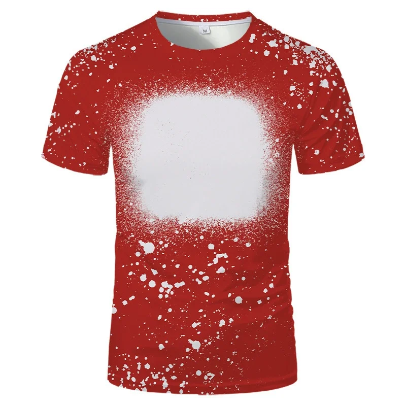 Sublimation Blank Tiedye T Shirts Fashion Tye Die Tee Tops Polyester Short-Sleeve Tshirt For DIY Heat Transfer Print Logo Image - Image 3