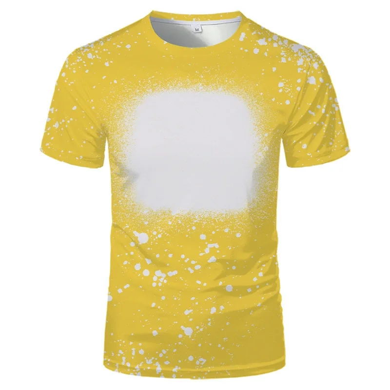 Sublimation Blank Tiedye T Shirts Fashion Tye Die Tee Tops Polyester Short-Sleeve Tshirt For DIY Heat Transfer Print Logo Image - Image 6